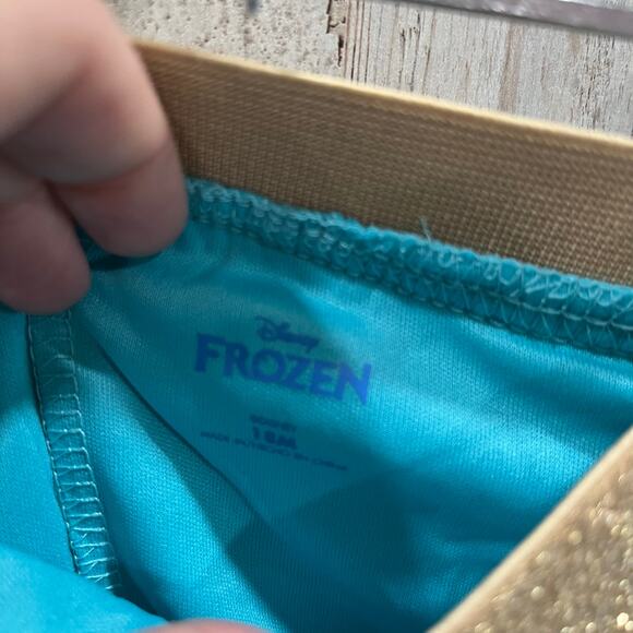 Disney Frozen Elsa Shiny Tulle Skirt Skort Toddler Baby Girl Size 18 Months - Picture 2 of 5